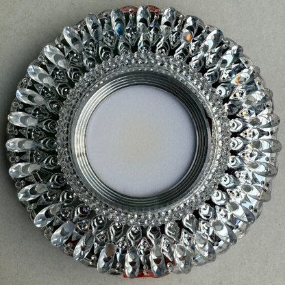 Spot LED ORBITA, 5W, Rond, Lumière Froide + RGB, Blanc, Résine et Verre