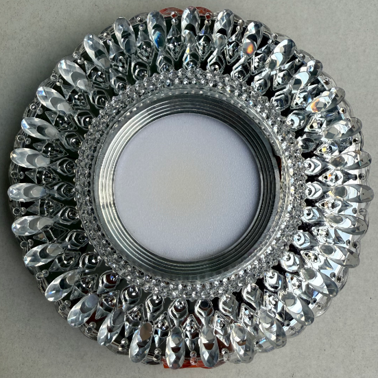Spot LED ORBITA, 5W, Rond, Lumière Froide + RGB, Blanc, Résine et Verre