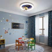 Lustre LED ASTRONAUT avec télécommande, 51W, Lumière Froid/Chaud/Neutre, Blanc Bleu