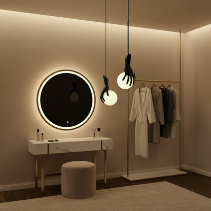 Aplica LED Decorativa MANOS, 13x120cm, 2xG9, Sticla si Resina, Negru