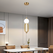 Lustre LED suspendu LM550/2GD, 11W, lumière 3000/4000/6000K, doré, hauteur réglable