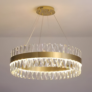 CASERTA Lustre LED avec télécommande, 41 W, variable, diamètre 40 cm, doré