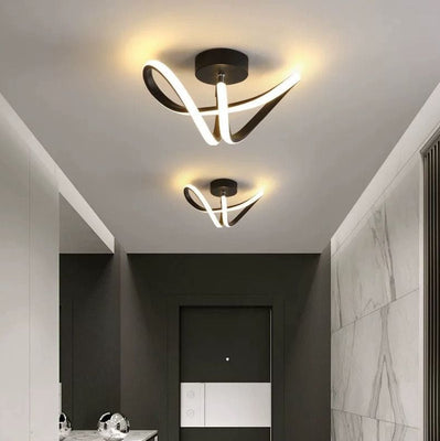 Lustre LED VERTEX Pulse, 13 W, ondulé, lumière froide/chaude/neutre, noir