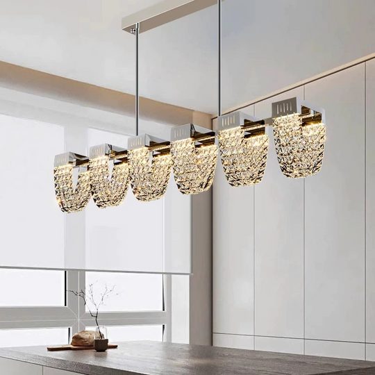 Lustre LED suspendu, STRATUS Supremo, cristal et métal, 15W, lumière froide/chaude/neutre 3000K/4000K/6000K, éclairage luxueux candélabre en Cristal titre par défaut Alessandro Design