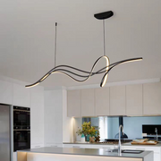 Lustre LED suspendu avec télécommande LIBRE, 80W, Lumière Froide/Chaude/Neutre, Gradable, Noir, Hauteur Réglable