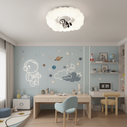 Lustre LED CONSTELATION 49W, Diamètre 49cm, Lumière Froide/Chaude/Neutre, Blanc Bleu