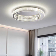 Lustre LED avec télécommande et cristal VERTUS 31W, 50cm, Cercle, Lumière Froide/Chaude/Neutre, Dimmable, Chrome
