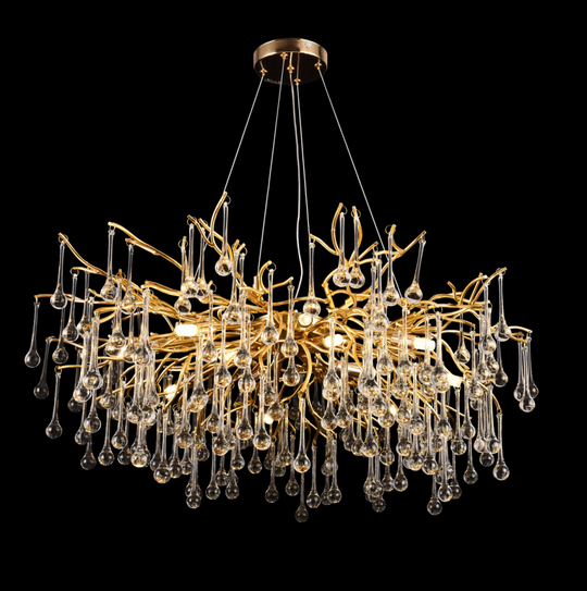 Lustre en cristal NEBULA Magno, 9x G9, doré, 60 cm Lustres en cristal Titre par défaut Alessandro Design