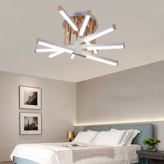 Lustre LED avec télécommande LT182/5WH, 68 W, 5 éléments, lumière froide/chaude/neutre, variable, lustres LED blancs avec télécommande Titre par défaut Alessandro Design