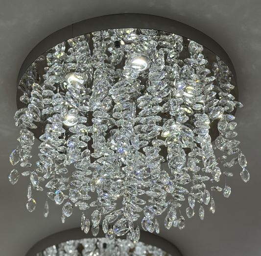 Crystal LED Chandelier LLC210/550CH Round, 30W, Cold/Warm/Neutral Light, Crystal, Shiny Chrome