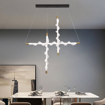 Lustre LED suspendu en acrylique LT761/3GD, lumière 3000/4000/6000K, blanc, hauteur réglable