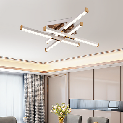 Lustre LED avec télécommande LT178/4WH, 54W, 4 éléments, lumière froide/chaude/neutre, variable, blanc