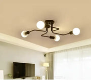 Lustra MODERNIST Quadra 4, 4x E27, Negru, Design Modern Lustre Industrial Default Title Alessandro Design