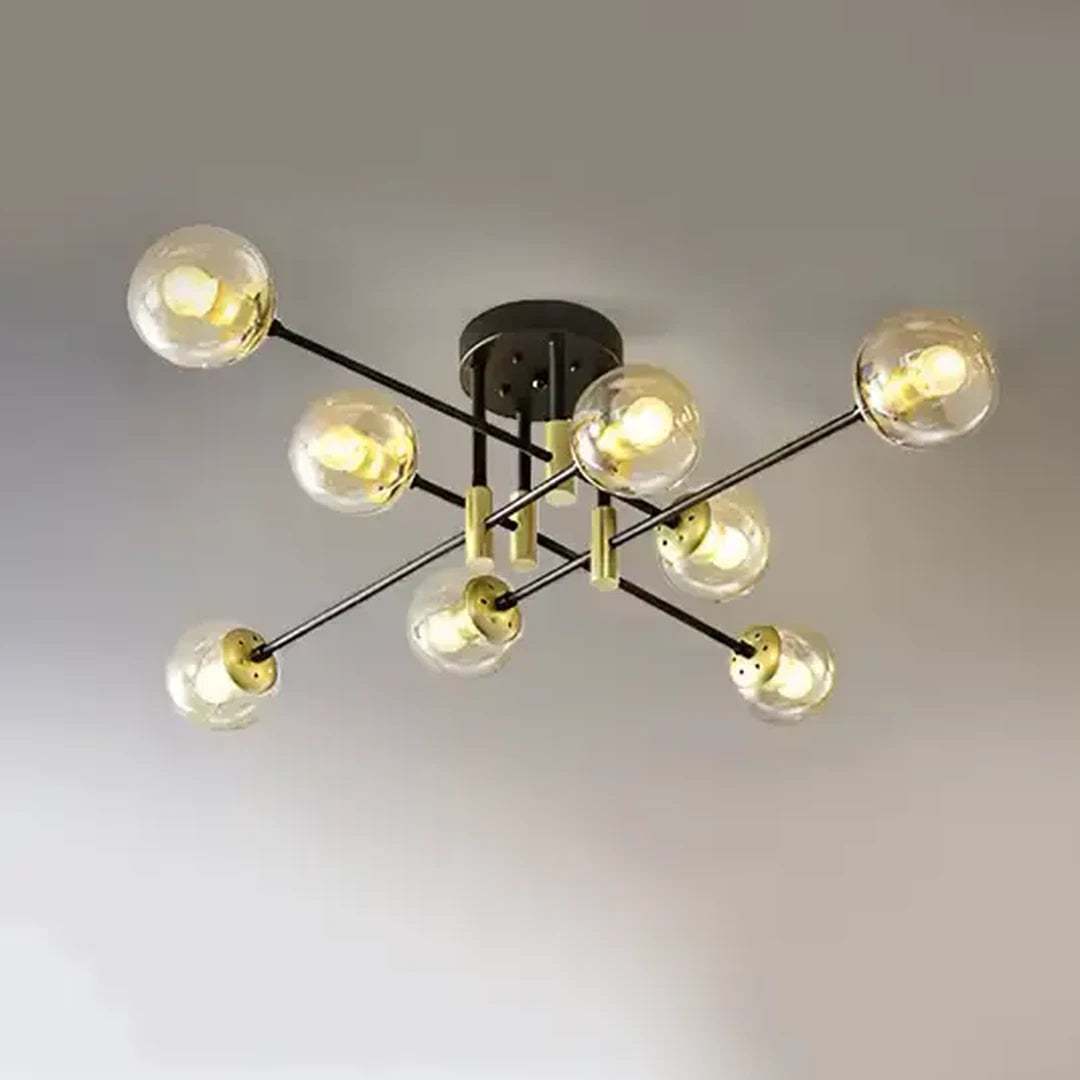 Lustra Morena, 8xE27, Negru Auriu, Metal Lustre Moderne Default Title Alessandro Design