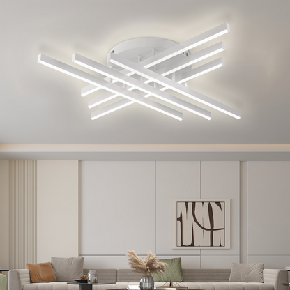 Lustre LED GIO, 82 W, lumière froide/chaude/neutre, blanc