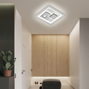 Lustre LED KEREN 33W, Carré, Lumière Froide/Chaude/Neutre 3000K/4000K/6000K, Blanc, Métal et Acrylique