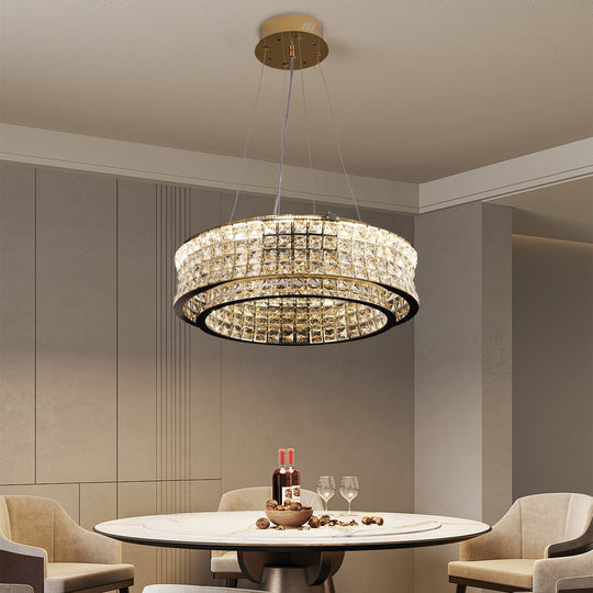 Lustre LED avec télécommande, LLC160/500GD, cristal et métal, 54 W, intensité variable, hauteur réglable, lumière froide/chaude/neutre, éclairage luxueux Lustres LED avec télécommande Titre par défaut Alessandro Design