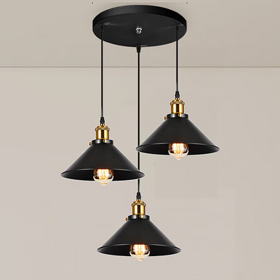 Lustre suspendu, LV210/3R, 3*E27, marron, métal et fil, hauteur réglable