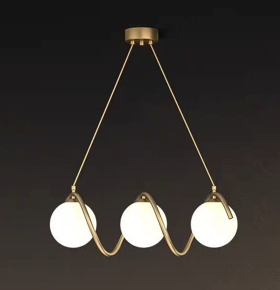 LOFT Haven Lustre, 3x G9, Or Blanc, Métal, Hauteur réglable, Moderne