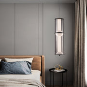 Lustre LED suspendu avec télécommande 48W, LM511/2BK, hauteur réglable, lumière chaude/froide/neutre, blanc, métal