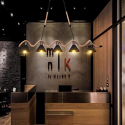 Rope Chandelier, 5*E27, Brown, Metal and String LV570/5BK