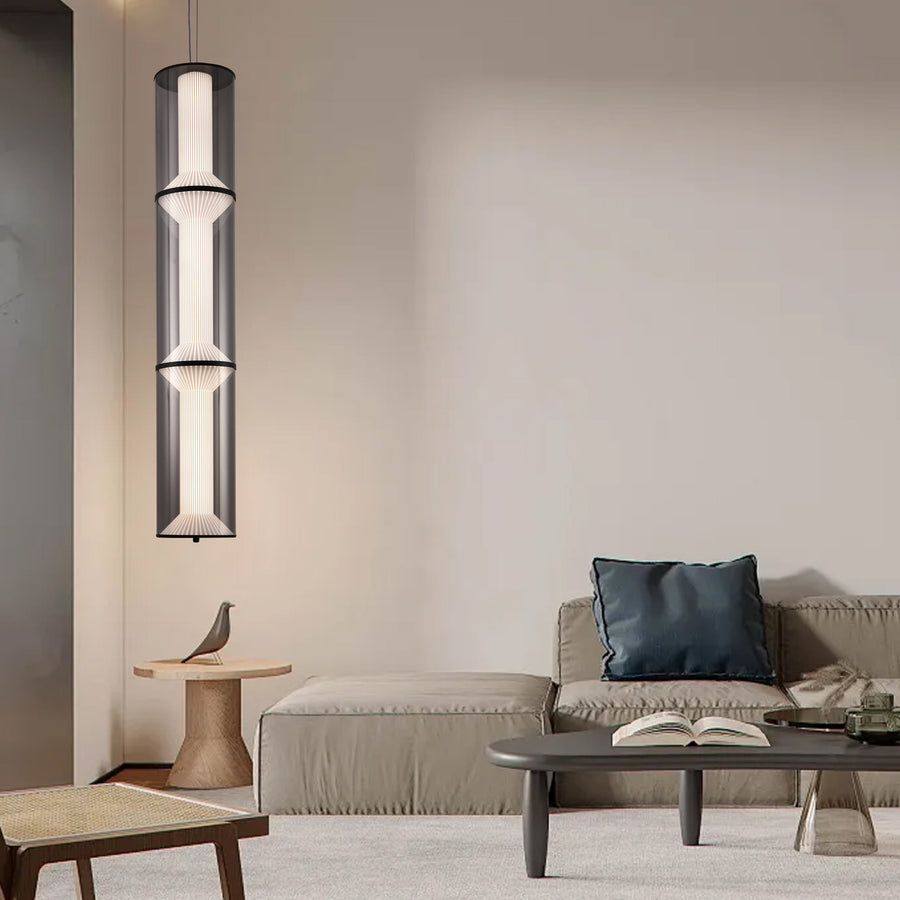 Lustre LED suspendu avec télécommande 78W, LM511/3BK, hauteur réglable, lumière chaude/froide/neutre, blanc, métal