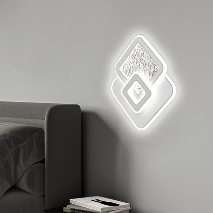 Lustre LED KOMPACTO 56W, 3 Carrés, Lumière Froid/Chaud/Neutre, Blanc