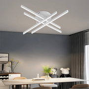 Lustre LED télécommandé GIO, 54 W, 4 éléments, lumière froide/chaude/neutre, variable, blanc