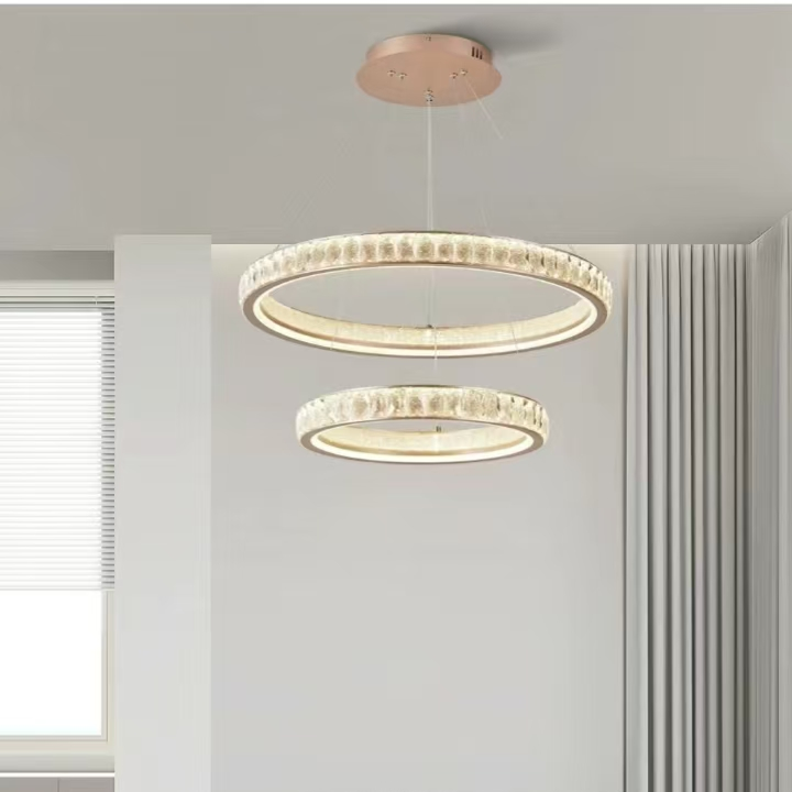 Lustre en cristal, Kensington Magno, 111W, Or, 2 éléments, Hauteur réglable, Lumière Chaude/Froide/Neutre