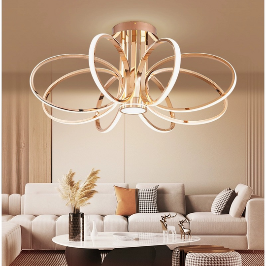 Lustre LED avec télécommande ORBIS Eleganza, 45 W, lumière chaude/froide/neutre, variable, lustres LED dorés avec télécommande Titre par défaut Alessandro Design