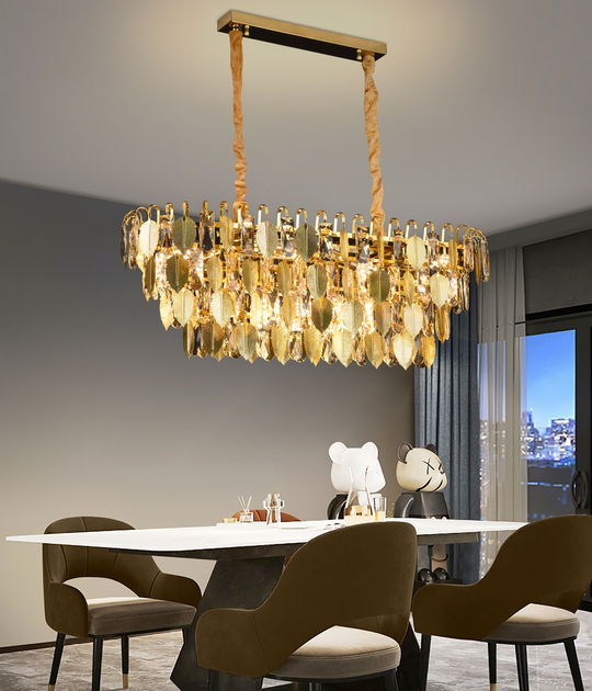 Lustre en cristal VENARIA 12x E14, 80 cm, or brillant, lustres en cristal à hauteur réglable Titre par défaut Alessandro Design