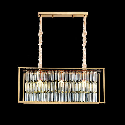 Lustre en cristal, CC1676/650X200GD, 3xE14, or brillant, hauteur réglable, métal et cristal