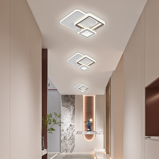 Lustre LED NYXORA 51W, 3 carrés, lumière froide/chaude/neutre, lustres LED blancs Default Title Alessandro Design