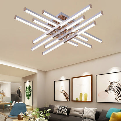 Lustre LED avec télécommande LT178/8WH, 98W, 8 éléments, lumière froide/chaude/neutre, variable, blanc