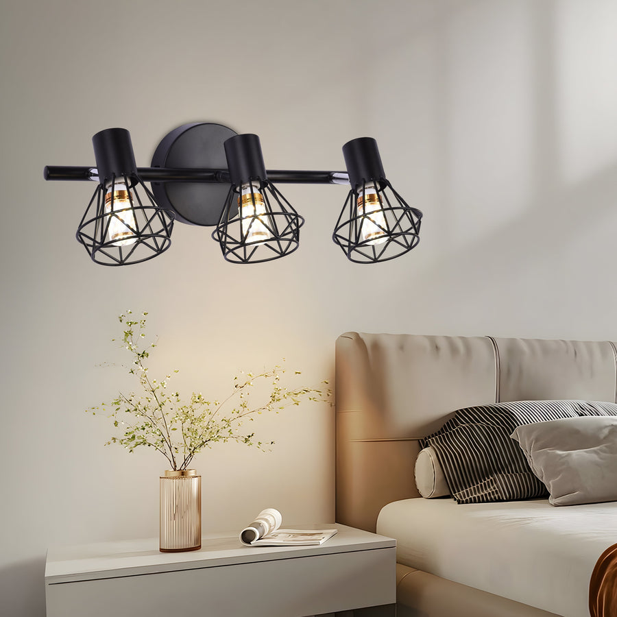 Lustre avec abat-jour, GRACIE, LC365/3BK, Diamant, 3XE14, Noir