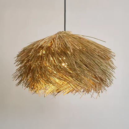 Lustre Vintage en Paille LV811, 1xE27, Rustique, 100cm