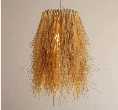Lustre Vintage en Paille LV812, 1xE27, Rustique, 150cm