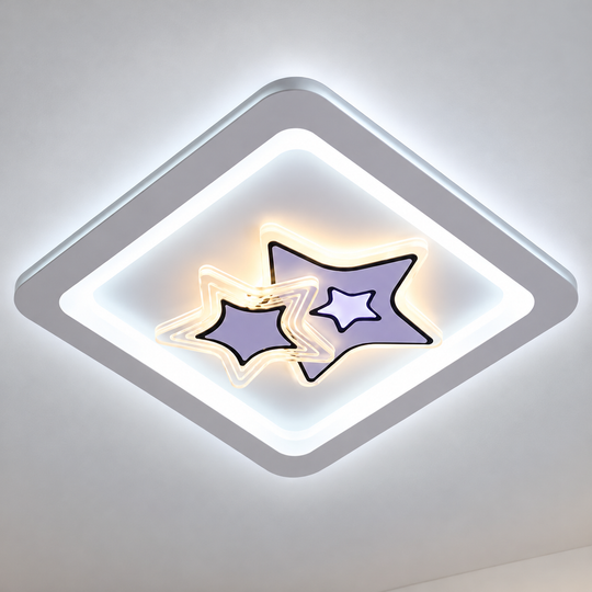 Lustre LED KATHLEEN RGB 25W, Lumière chaude/neutre, Blanc