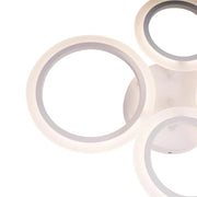 Lustre LED avec télécommande BETTY 43W, 4 Cercles, Lumière Froide/Chaude/Neutre, Dimmable, Blanc