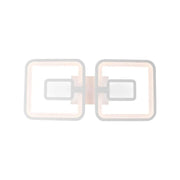 Lustre LED avec télécommande FELIX 28W, 2 Carrés, Lumière Froide/Chaude/Neutre, Dimmable, Blanc