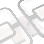 Lustre LED avec télécommande FELIX 28W, 2 Carrés, Lumière Froide/Chaude/Neutre, Dimmable, Blanc