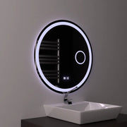 Miroir rond LED 60 cm, Luxor Touch, système anti-buée, intensité variable