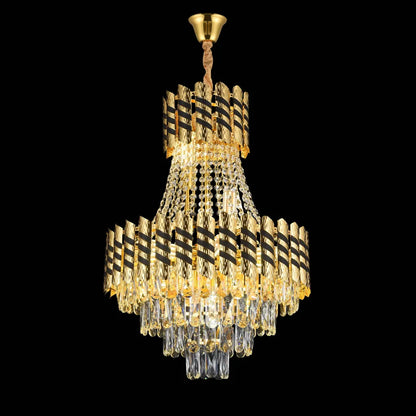 Lustre en cristal 9XE14 Nardo Gold, largeur 50 cm, hauteur 70 cm
