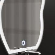 Miroir LED organique 50x70cm, Forme Touch, Système anti-buée, Gradable