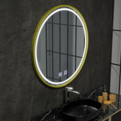 Miroir LED rond, 60 cm, Glanz Touch, système anti-buée, intensité variable