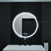 Miroir LED rond 50 cm Lucea Touch Antibuée System