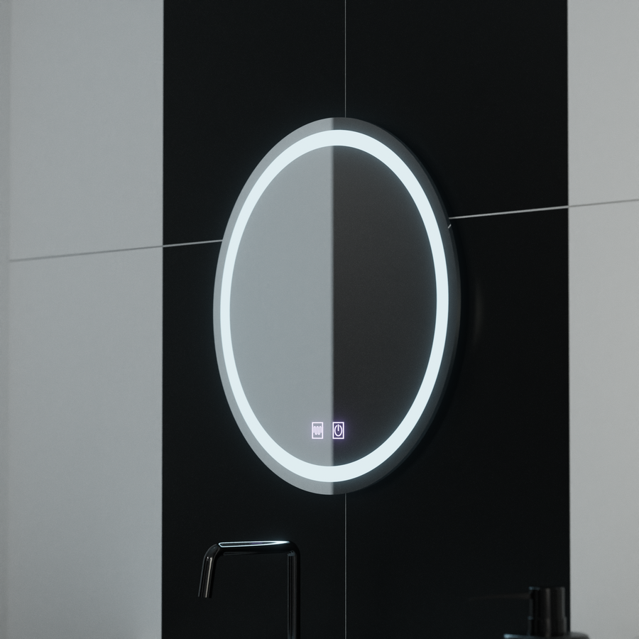 Miroir LED rond 50 cm Lucea Touch Antibuée System