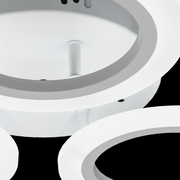 GRAND Lustre LED 27W, 3 Cercles, Lumière Neutre, Blanc