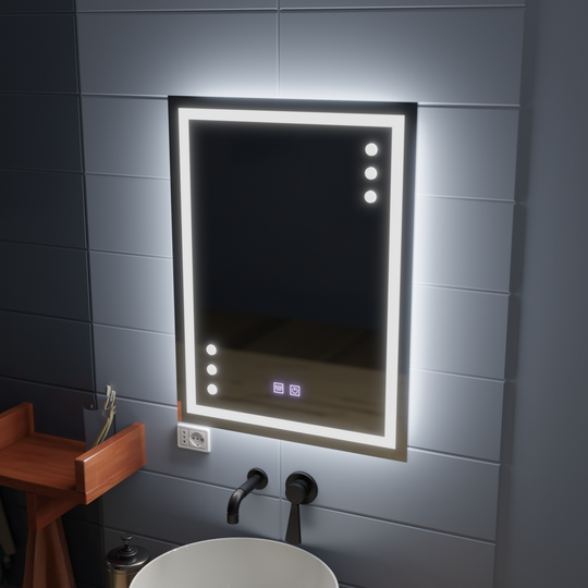 Miroir LED Touch Infima Demist System 60X80cm Miroirs Korman E Titre par défaut Alessandro Design
