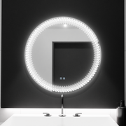 Miroir rond LED, 60 cm, Corona Touch, système anti-buée, intensité variable